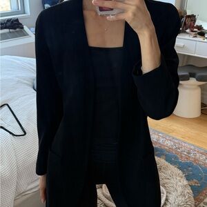 Elegant Black Wool Women's Blazer
